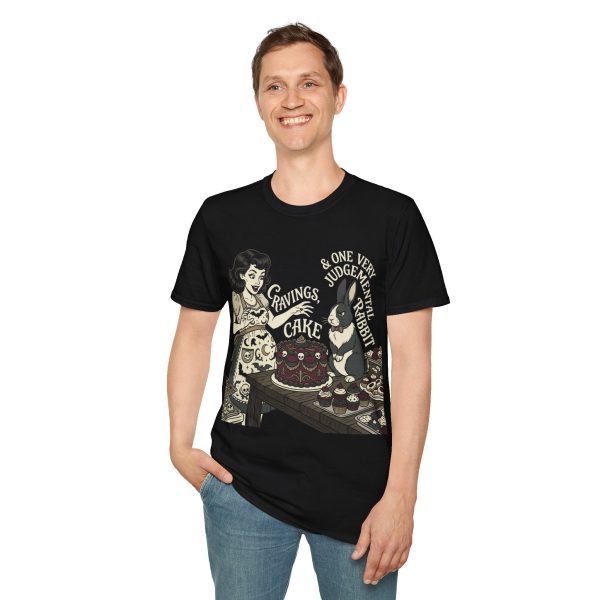 9039401267229877537_2048.jpeg Vintage Alice & Rabbit Cake T-Shirt — "Cravings, Cake & One Very Judgmental Rabbit"