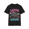 Later Gator Graphic T-Shirt — Retro Skeleton Alligator Beach Tee