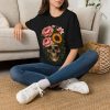 Skull Floral T-Shirt — Sunflower & Peony Garden Graphic