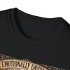 Gothic 'Emotionally Unstable' Graphic T-Shirt — Vampire Rose Design