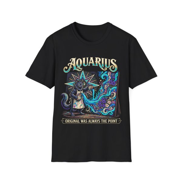 Aquarius Zodiac T-Shirt — "Original Was Always the Point" Astrological Tee