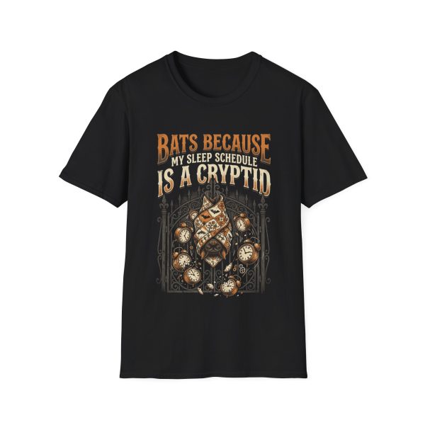 10949451007139716157_2048.jpeg Cryptid Sleep Schedule T-Shirt — "Bats Because My Sleep Schedule Is A Cryptid" Halloween Tee
