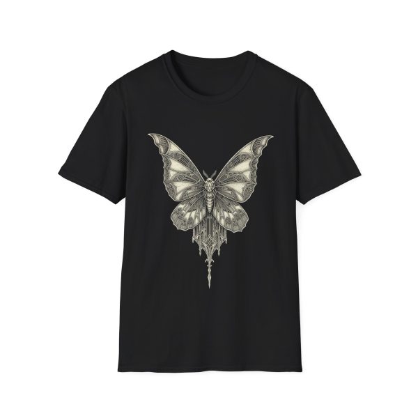 11146815379473784403_2048.jpeg Gothic Moth T-Shirt — Vintage Monochrome Butterfly Graphic Tee