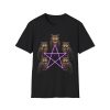 11236674750624985862_2048.jpeg Owl Pentagram T-Shirt — Neon Witchy Owl Graphic Tee