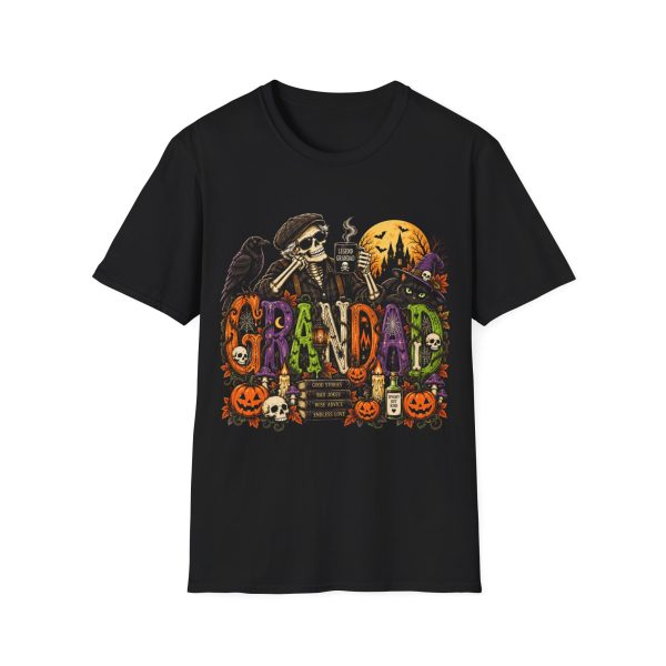 11243149020466006124_2048.jpeg Grandad Halloween T-Shirt — Spooky Skeleton & Pumpkin Design