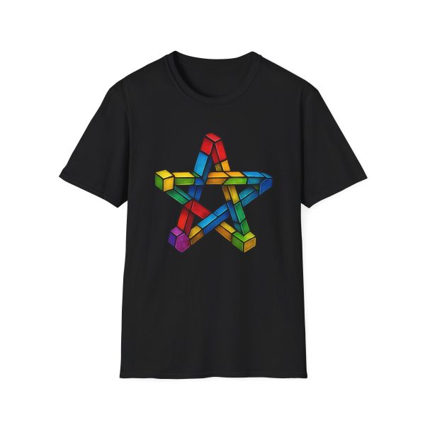 11286119239618606737_2048.jpeg T-Shirt — Colorful Geometric Star Puzzle Graphic Tee