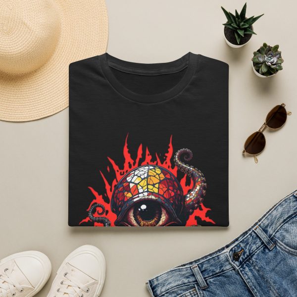Octopus Eye Graphic T‑Shirt – Fiery Inspired Tentacle Tee