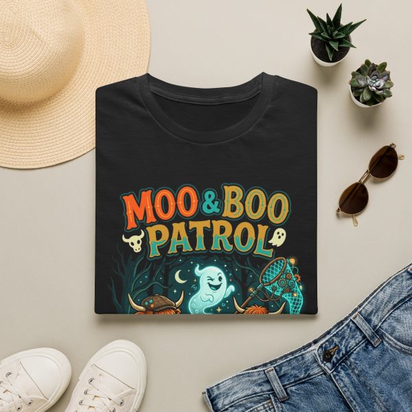 Moo & Boo Patrol T-Shirt — Cute Spooky Ghost Farm Tee for Halloween