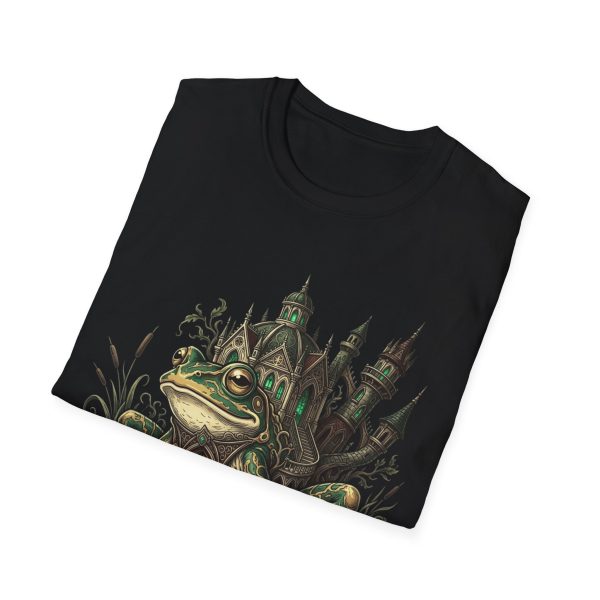 Frog Castle T-Shirt — Whimsical Amphibian Fantasy Graphic Tee