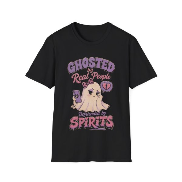Ghosted by Real People T-Shirt — Cute Pink Ghost Friends Paranormal Tee