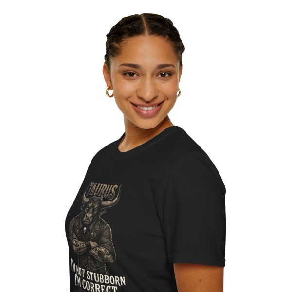 13047666508955347772_2048.jpeg Taurus Graphic Tee — "I'm Not Stubborn, I'm Correct" Zodiac Bull Shirt