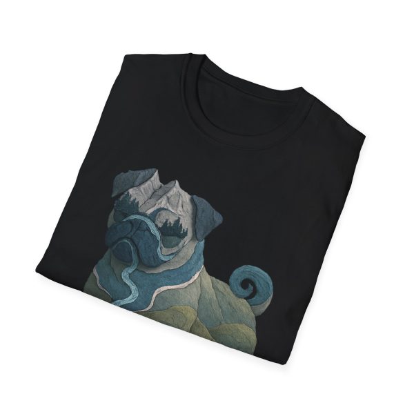 Pug Mountain Graphic T-Shirt — Whimsical Nature-Inspired Pug Tee