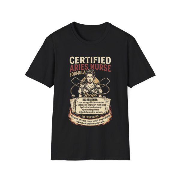 Certified Aries Nurse T-Shirt — Zodiac Nurse Gift Tee