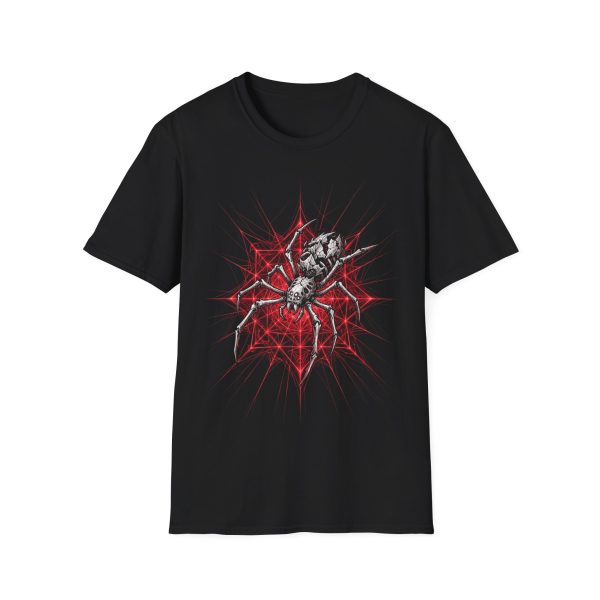 Spider Burst T-Shirt — Gothic Red Spider Web Graphic Tee