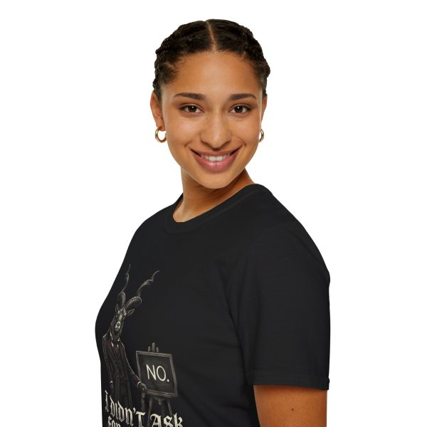 13668548306708624594_2048.jpeg Dark Humorous T‑Shirt — Gothic Horned Figure 'I Didn't Ask For Advice'