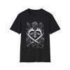 Feed the Fire Graphic T-Shirt — Gothic Rose & Flaming Eye Design
