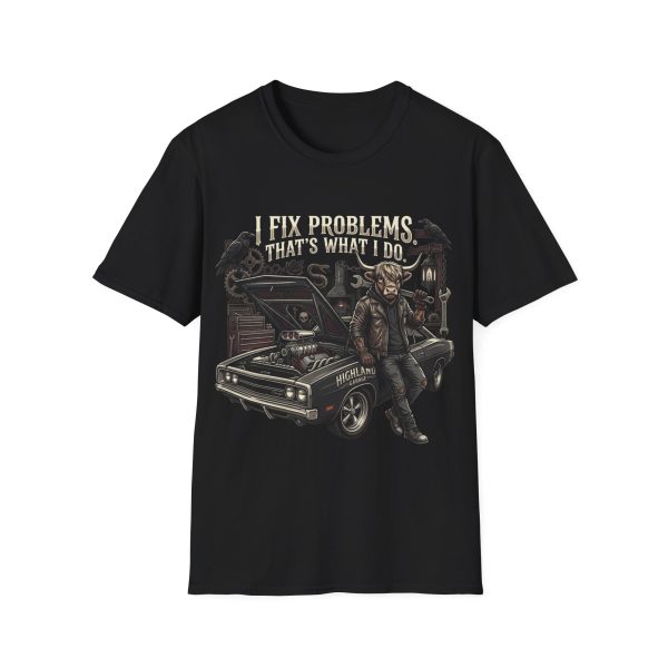 13941867185406828430_2048.jpeg Mechanic T-Shirt — "I Fix Problems, That’s What I Do" Vintage Car Repair