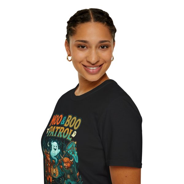 Moo & Boo Patrol T-Shirt — Cute Spooky Ghost Farm Tee for Halloween