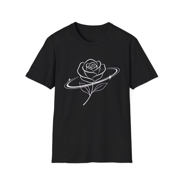 14375598924256917897_2048.jpeg Galaxy Rose T-Shirt — Cosmic Floral Graphic Tee