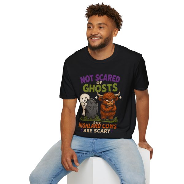 14567258408580175473_2048.jpeg Halloween T-Shirt — "Not Scared of Ghosts But Highland Cows Are Scary"