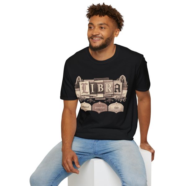 Libra Zodiac T‑Shirt – Vintage Astrology Tee (Balanced • Graceful • Fair)