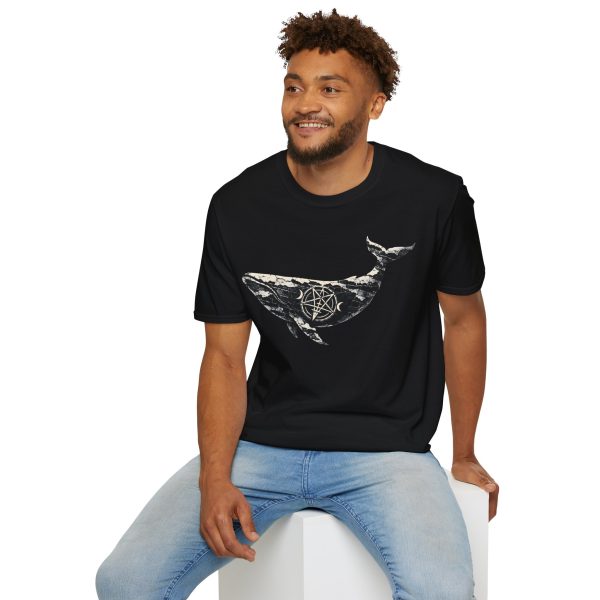 14871637948853987920_2048.jpeg Occult Whale Graphic T-Shirt — Marble Pentagram Design
