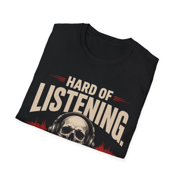 15280570840795106072_2048.jpeg Hard of Listening Skull T-Shirt — "Not Broken, Just Uninterested" Graphic Tee