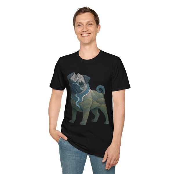 Pug Mountain Graphic T-Shirt — Whimsical Nature-Inspired Pug Tee