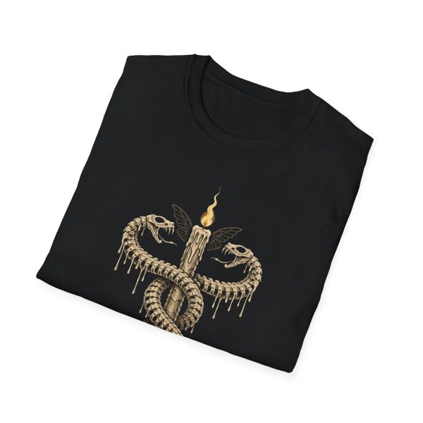 Snake Candle T-Shirt — Gothic "Loyal to None" Graphic Tee