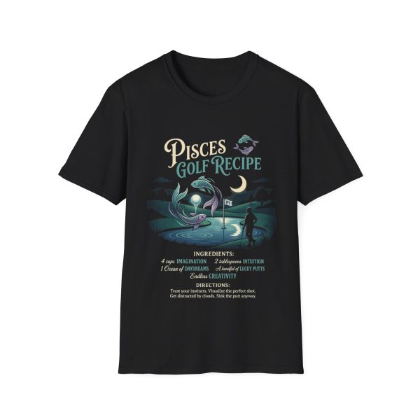 Pisces Golf Recipe T-Shirt — Zodiac Golfer Graphic Tee
