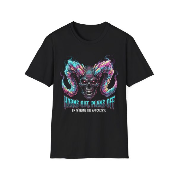 Apocalypse Winged Demon T-Shirt — 'Wings Out Plans Off, I’m Winging the Apocalypse' Gothic Skull Tee