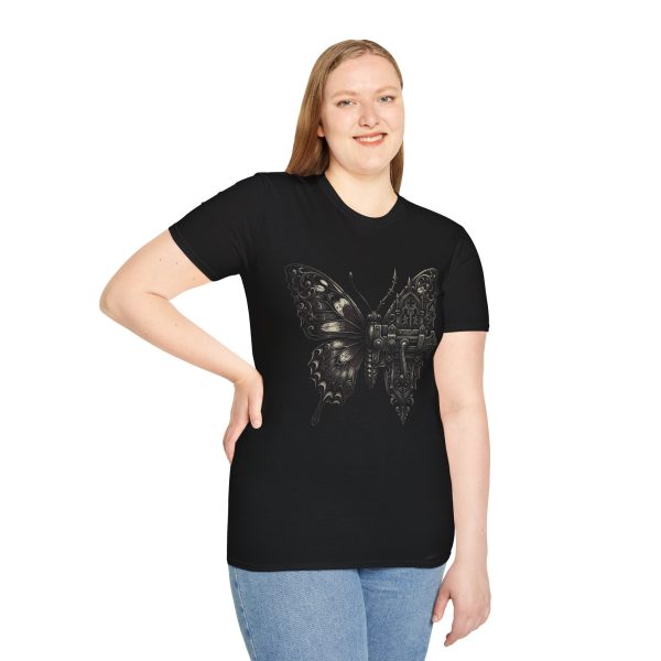 16028253278195491505_2048.jpeg Steampunk Butterfly T-Shirt — Mechanical Wing Graphic Tee