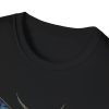 Moth & Skull Graphic T-Shirt – Blue Wing Gothic Butterfly Tee