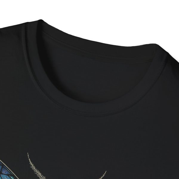Moth & Skull Graphic T-Shirt – Blue Wing Gothic Butterfly Tee