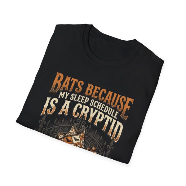 18069715548157442432_2048.jpeg Cryptid Sleep Schedule T-Shirt — "Bats Because My Sleep Schedule Is A Cryptid" Halloween Tee