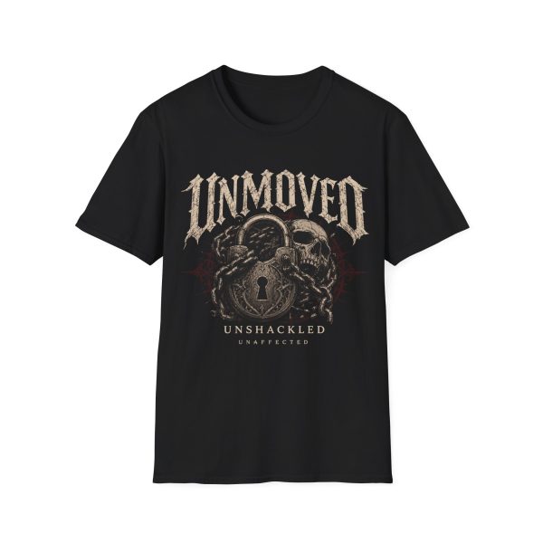 Unmoved Skull & Chains Tee — "Unshackled" Gothic Rock T-Shirt