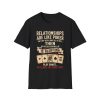 1873426015414010233_2048.jpeg Relationships Are Like Poker T-Shirt — Funny Card Game Quote Tee