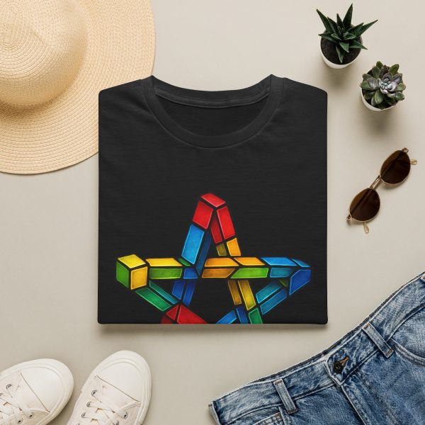 1933208168474623468_2048.jpeg T-Shirt — Colorful Geometric Star Puzzle Graphic Tee