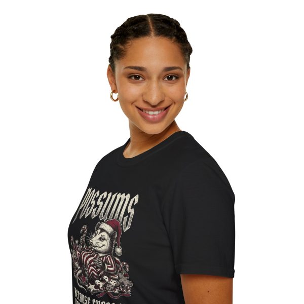 Possums Christmas T-Shirt — "Because Chaos Is a Holiday Tradition"