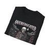 Overeducated & Under rested Skeleton T-Shirt — Funny Gothic Scholar Tee