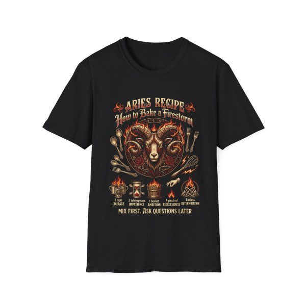 2412304055849864764_2048.jpeg Aries Recipe T-Shirt – 'How to Make a Firestorm' Zodiac Ram Graphic Tee