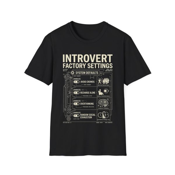 Introvert Factory Settings T-Shirt — Funny Introvert Graphic Tee