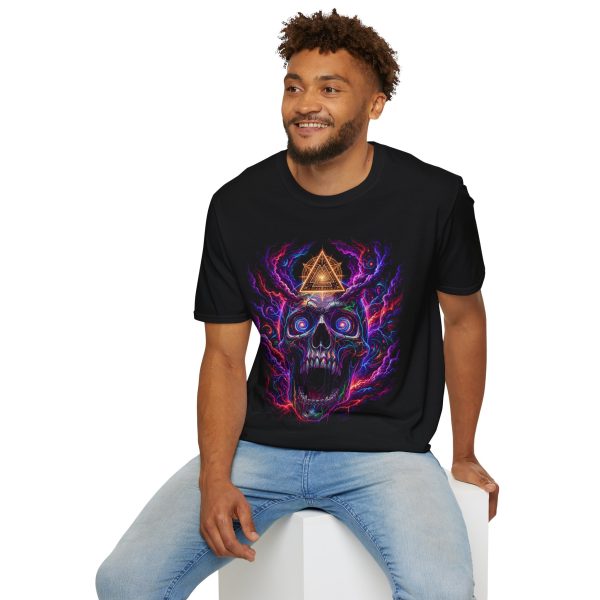 Psychedelic Skull Tee — Neon Mystic Third Eye Graphic T-Shirt