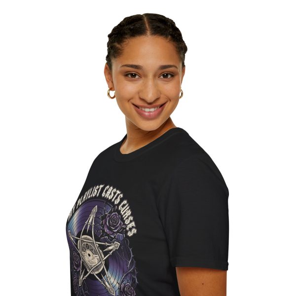 My Playlist Casts Curses T-Shirt — Gothic Witchy Music Graphic Tee