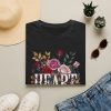 Floral 'HEART' Graphic T-Shirt — Vintage Rose Bouquet Tee