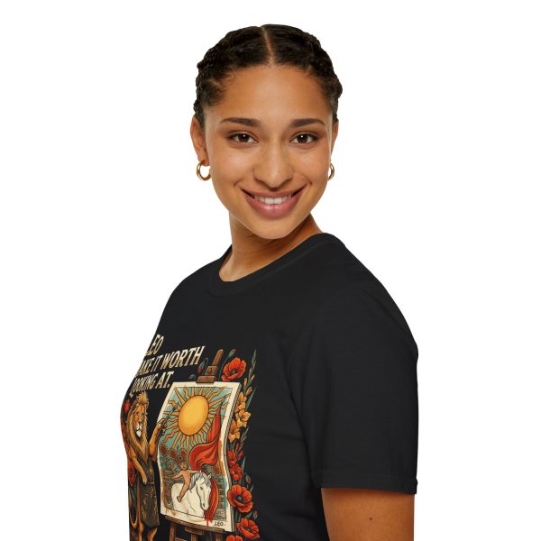 4517812521558836960_2048.jpeg Leo Zodiac T-Shirt — "Make It Worth Looking At" Lion Artist Graphic Tee