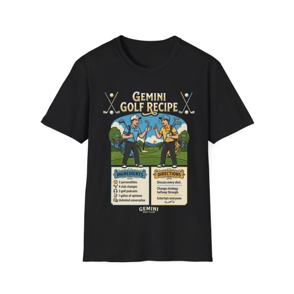 5455839871805359442_2048.jpeg Gemini Golf Recipe Tee — Funny Astrology Golfer T‑Shirt