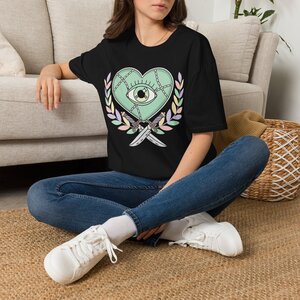 Mystic Heart Eye T-Shirt — Pastel Occult Graphic Tee