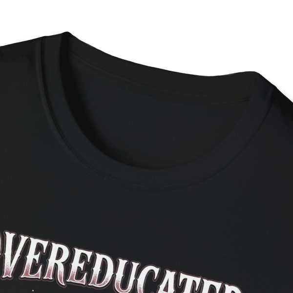 Overeducated & Under rested Skeleton T-Shirt — Funny Gothic Scholar Tee