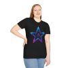 6321880918711592836_2048.jpeg Galaxy Star T-Shirt — Neon Blue Star with Cosmic Mushrooms Graphic